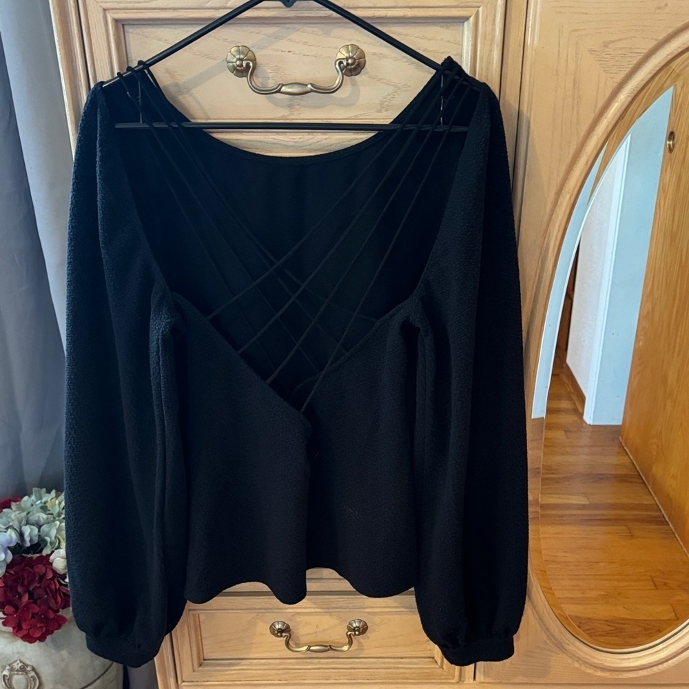 Free People Strappy Back Blouse